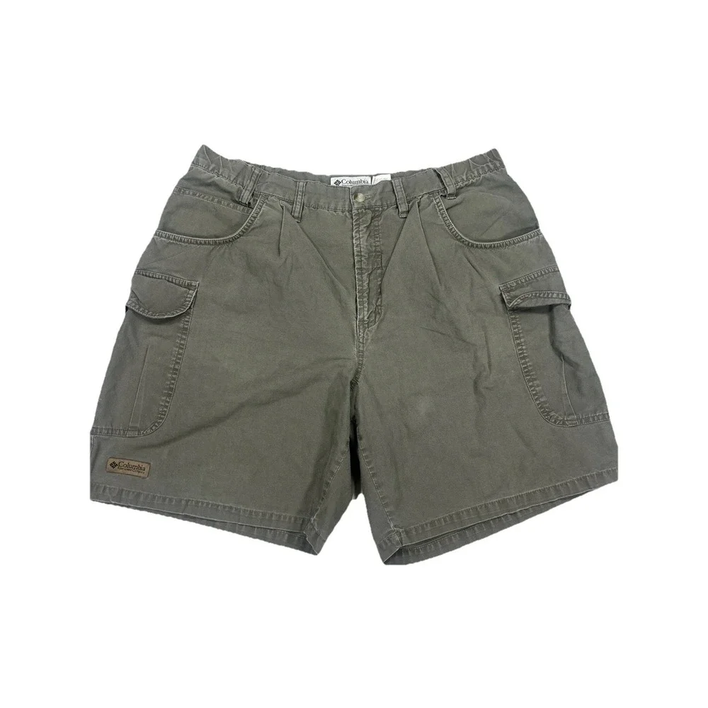 Columbia Sportswear Mens Cargo Shorts Size 36 Khaki 100% Cotton